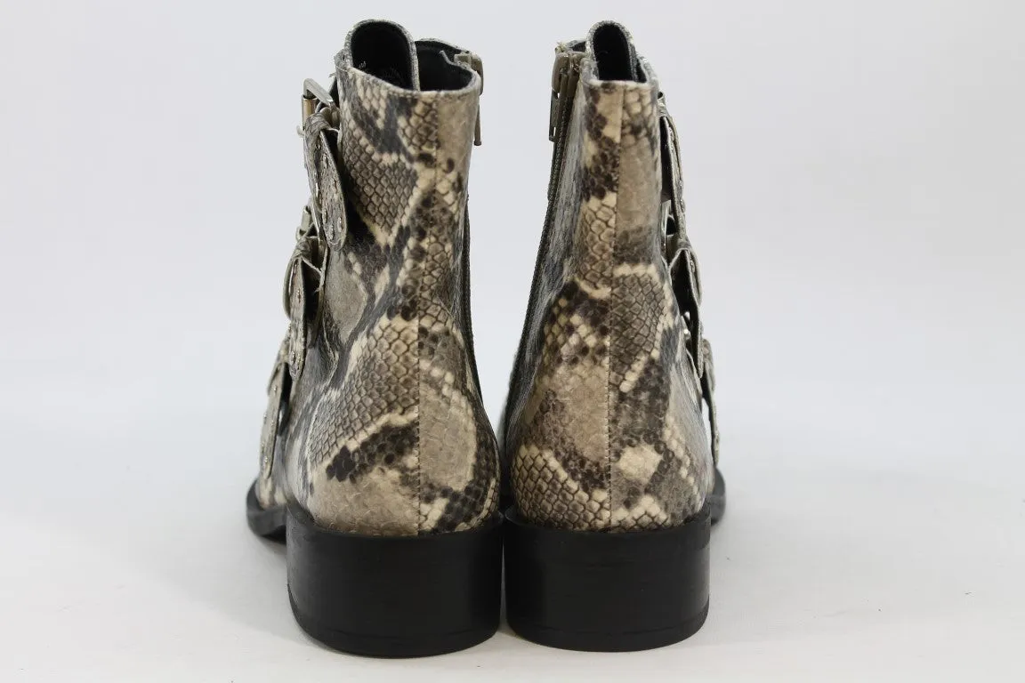 Steve New York Harmon Women's Snakeskin-Print Boots 7.5M(ZAP13149)