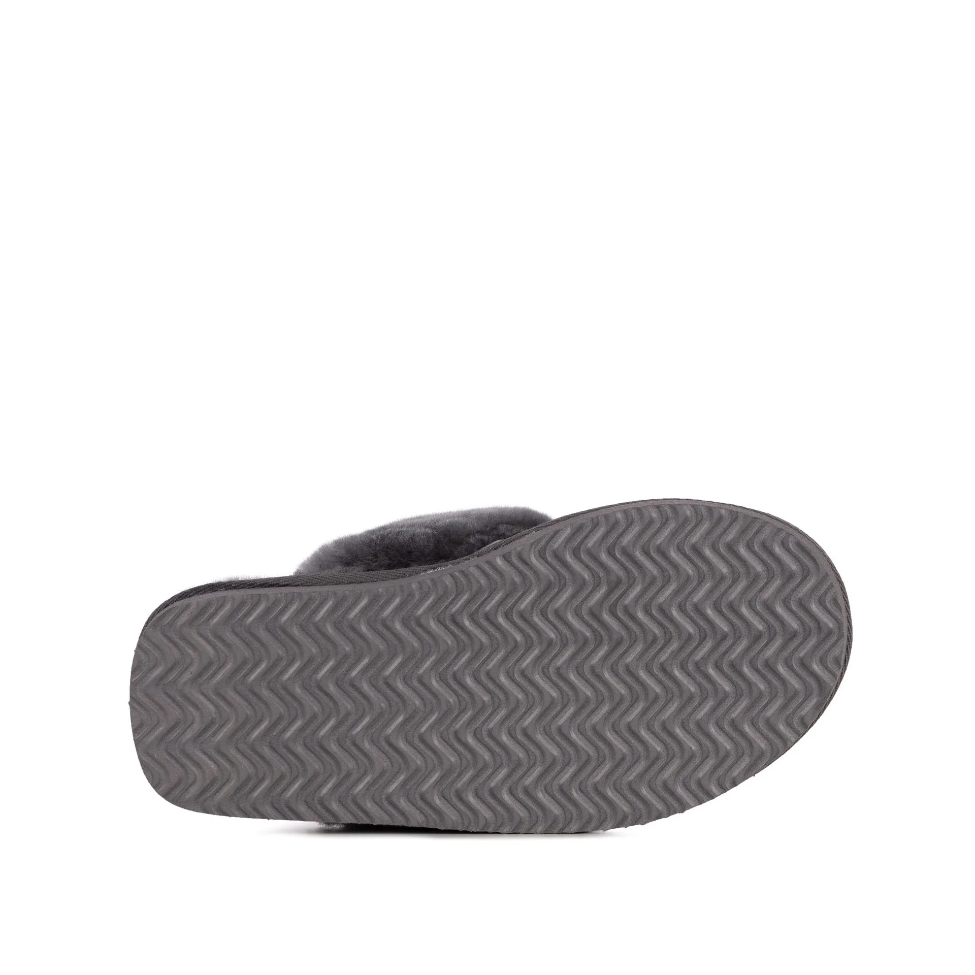 SUZIE GREY SHEEPSKIN SLIPPER MULE