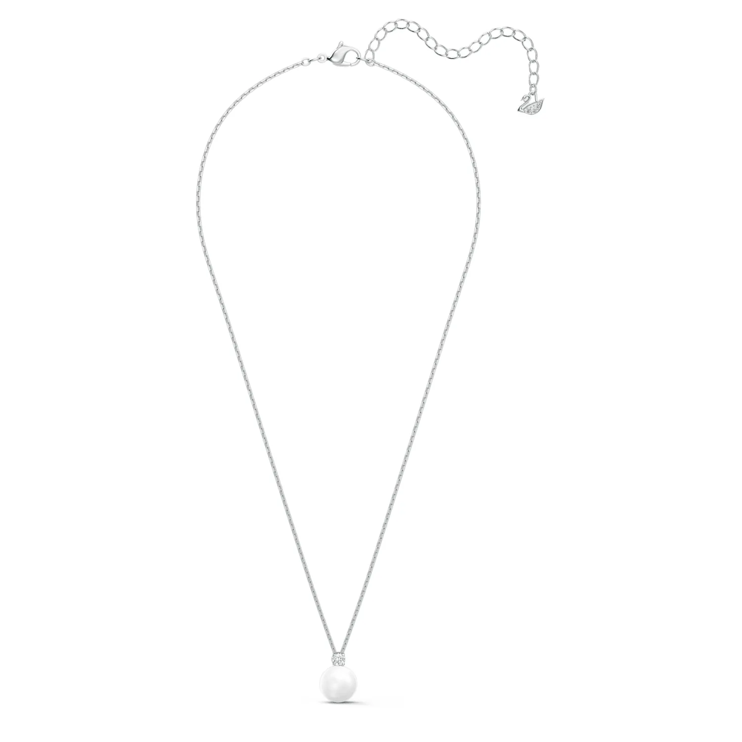 Swarovski Treasure necklace White, Rhodium plated- 5563288