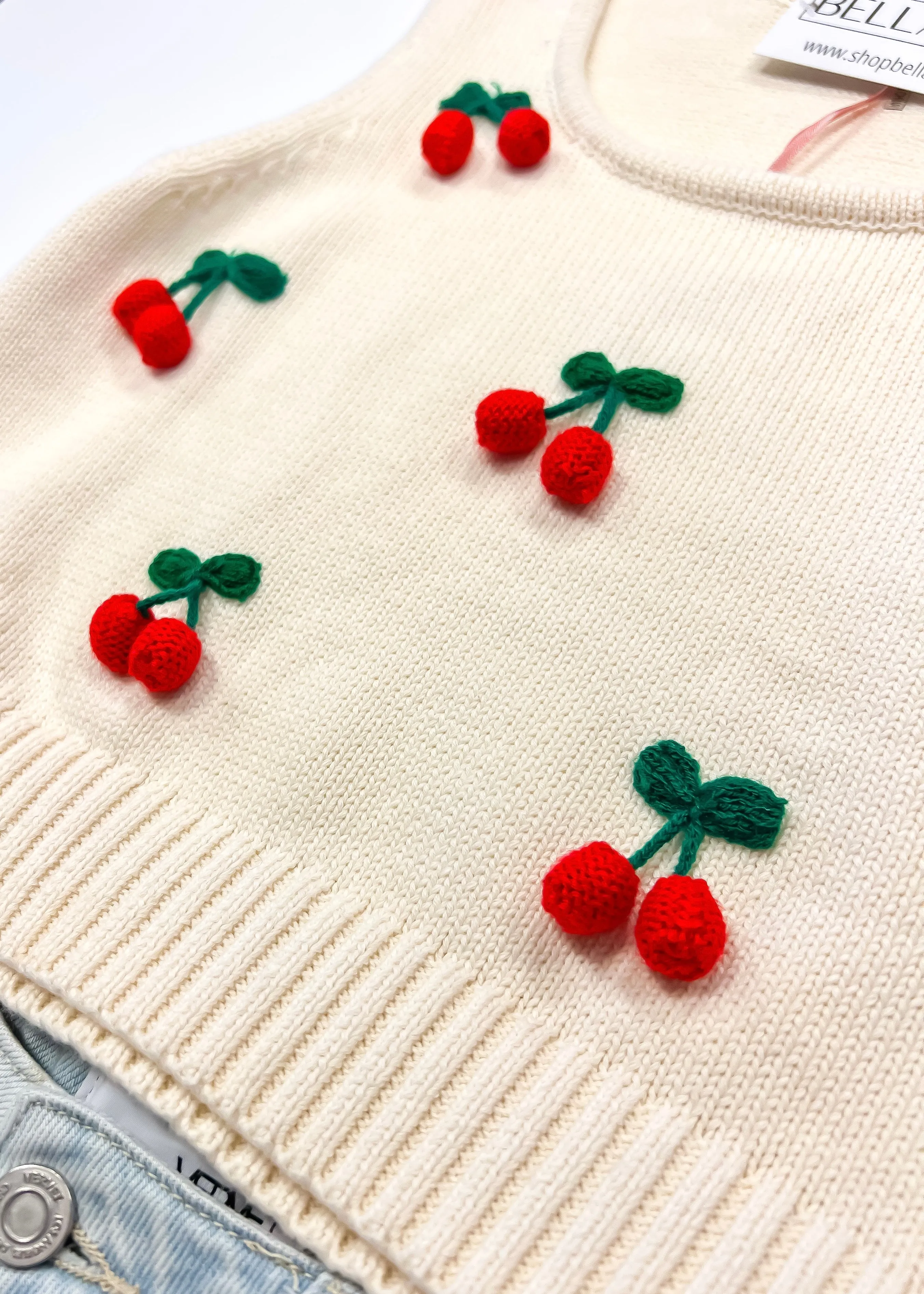 Sweet Summertime Cherry Top | Ivory