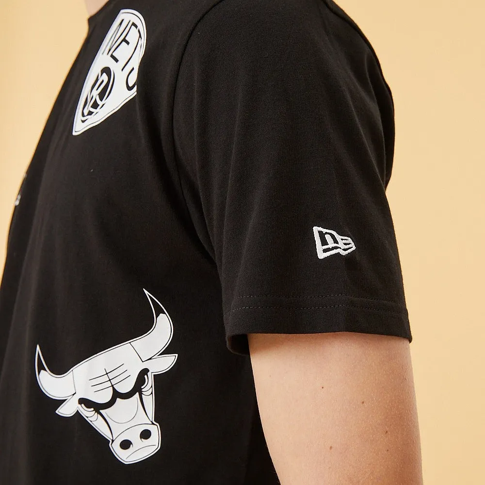 T-Shirt New Era Multi Team NBA - Black - men´s