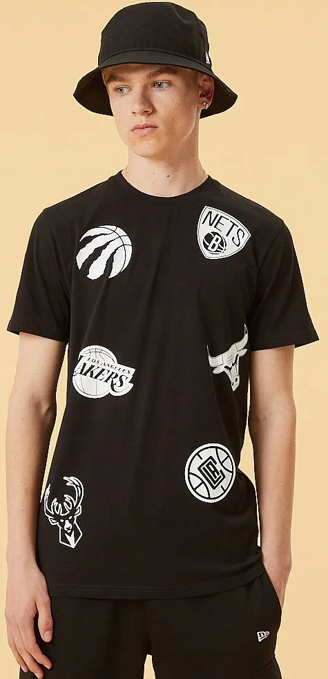 T-Shirt New Era Multi Team NBA - Black - men´s