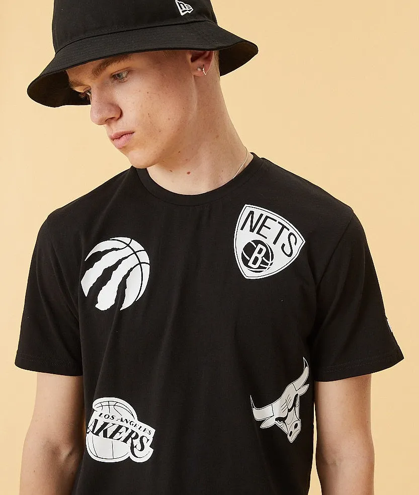 T-Shirt New Era Multi Team NBA - Black - men´s