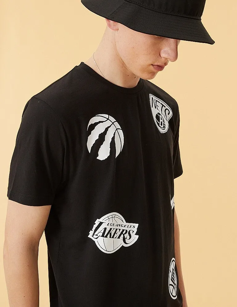 T-Shirt New Era Multi Team NBA - Black - men´s