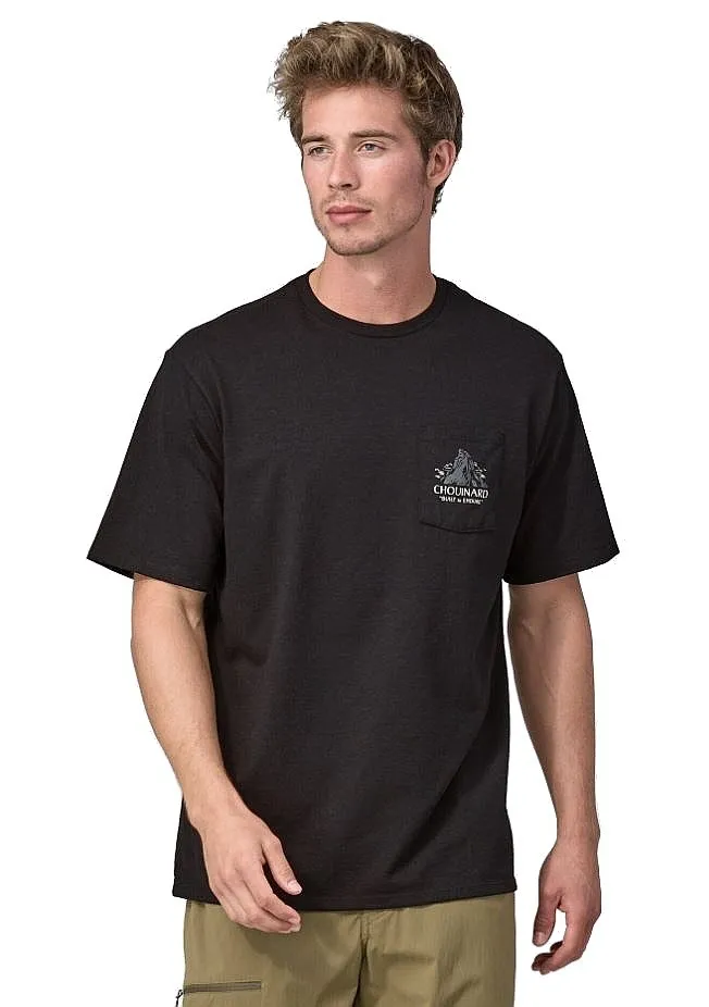 T-Shirt Patagonia Chouinard Crest Responsibili Pocket - Ink Black - men´s