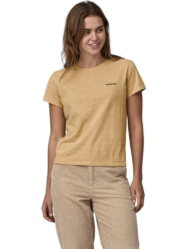 T-Shirt Patagonia P-6 Logo Responsibili - Beeswax Tan - women´s