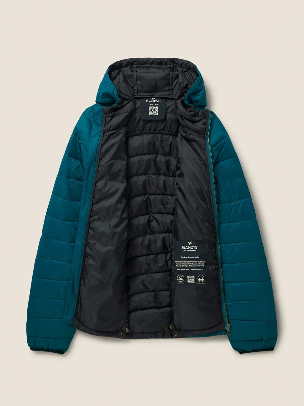 Teal Raknes Water-Resistant Insulated Jacket