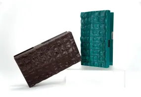 The Lagarto Crocodile Hard Clutch