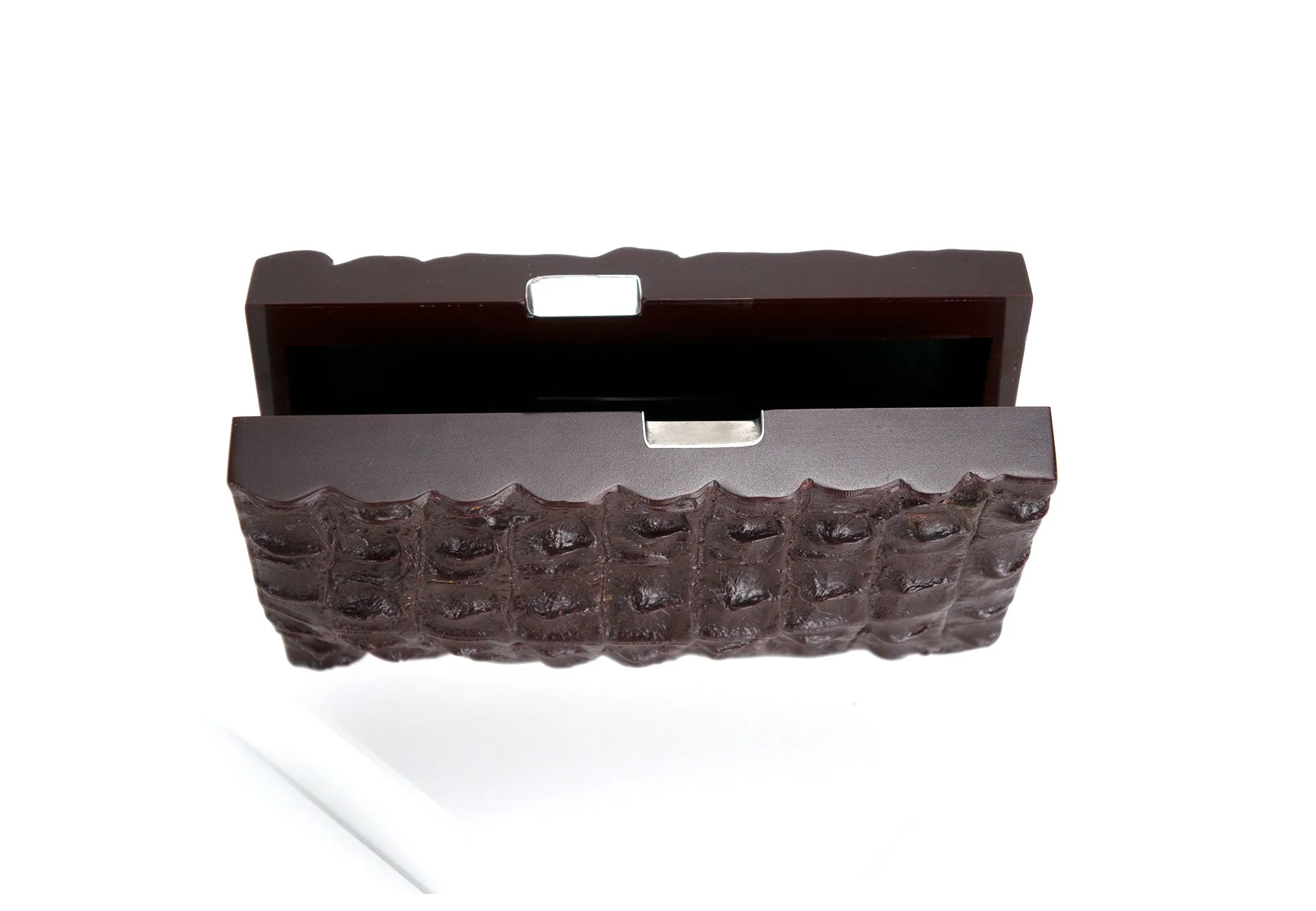 The Lagarto Crocodile Hard Clutch