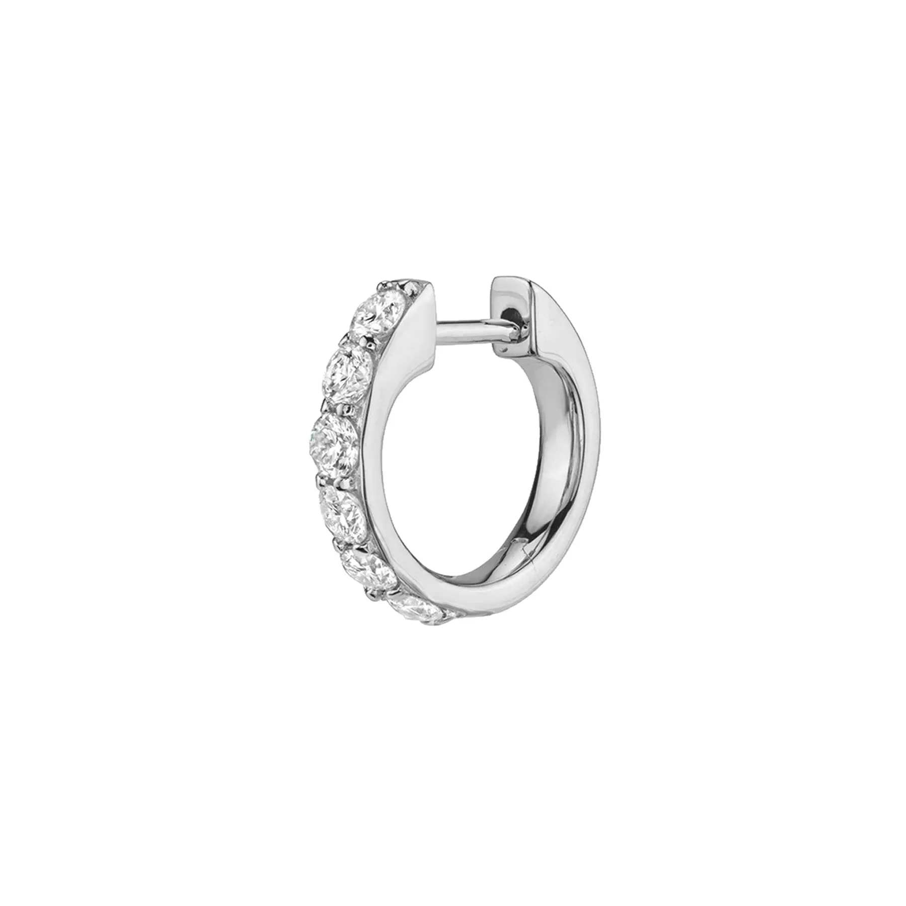 The Large Biggie - White Diamond / 14k White Gold