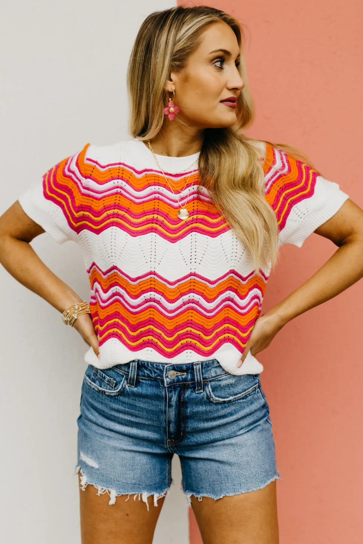 The Quinton Chevron Sweater Top