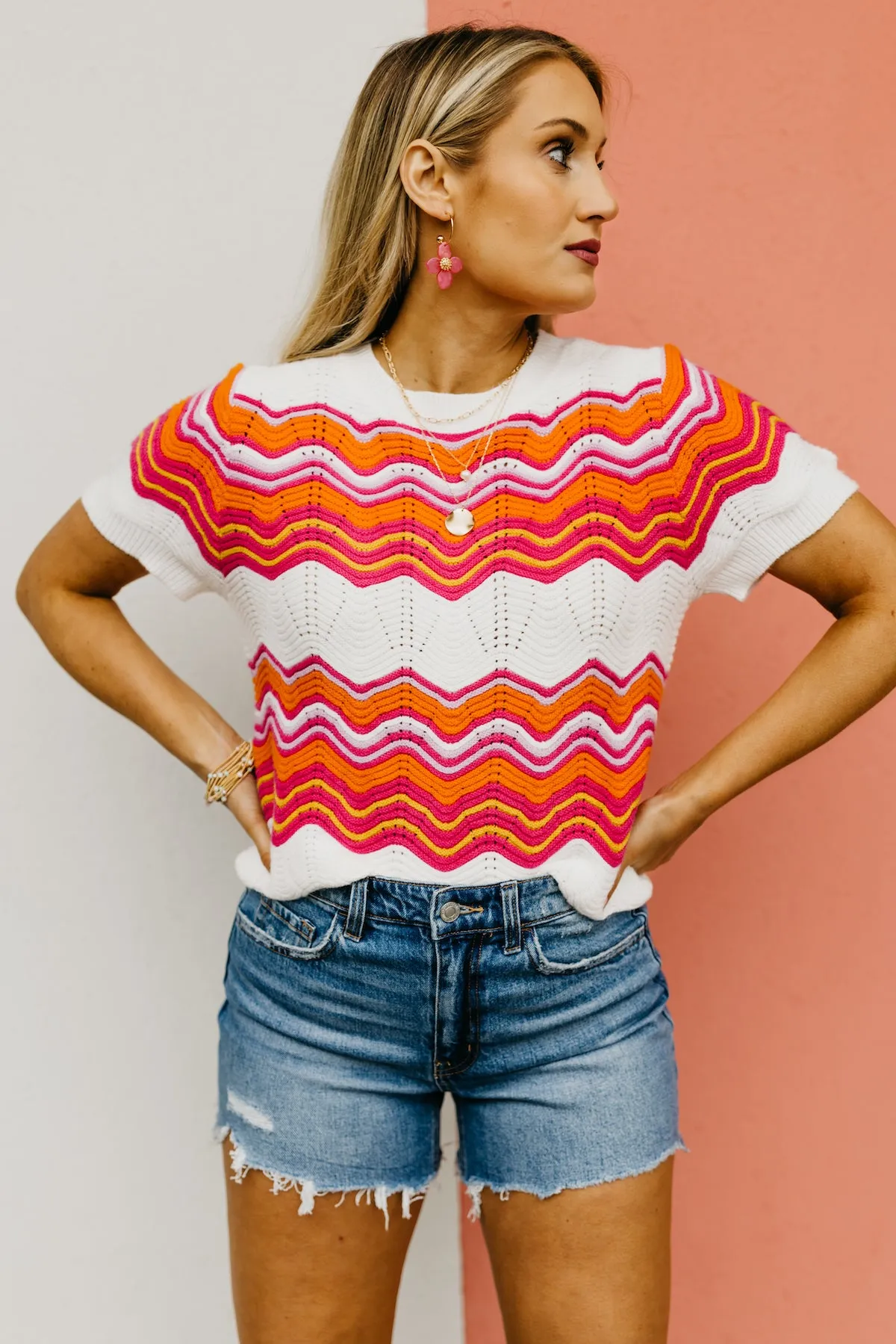 The Quinton Chevron Sweater Top