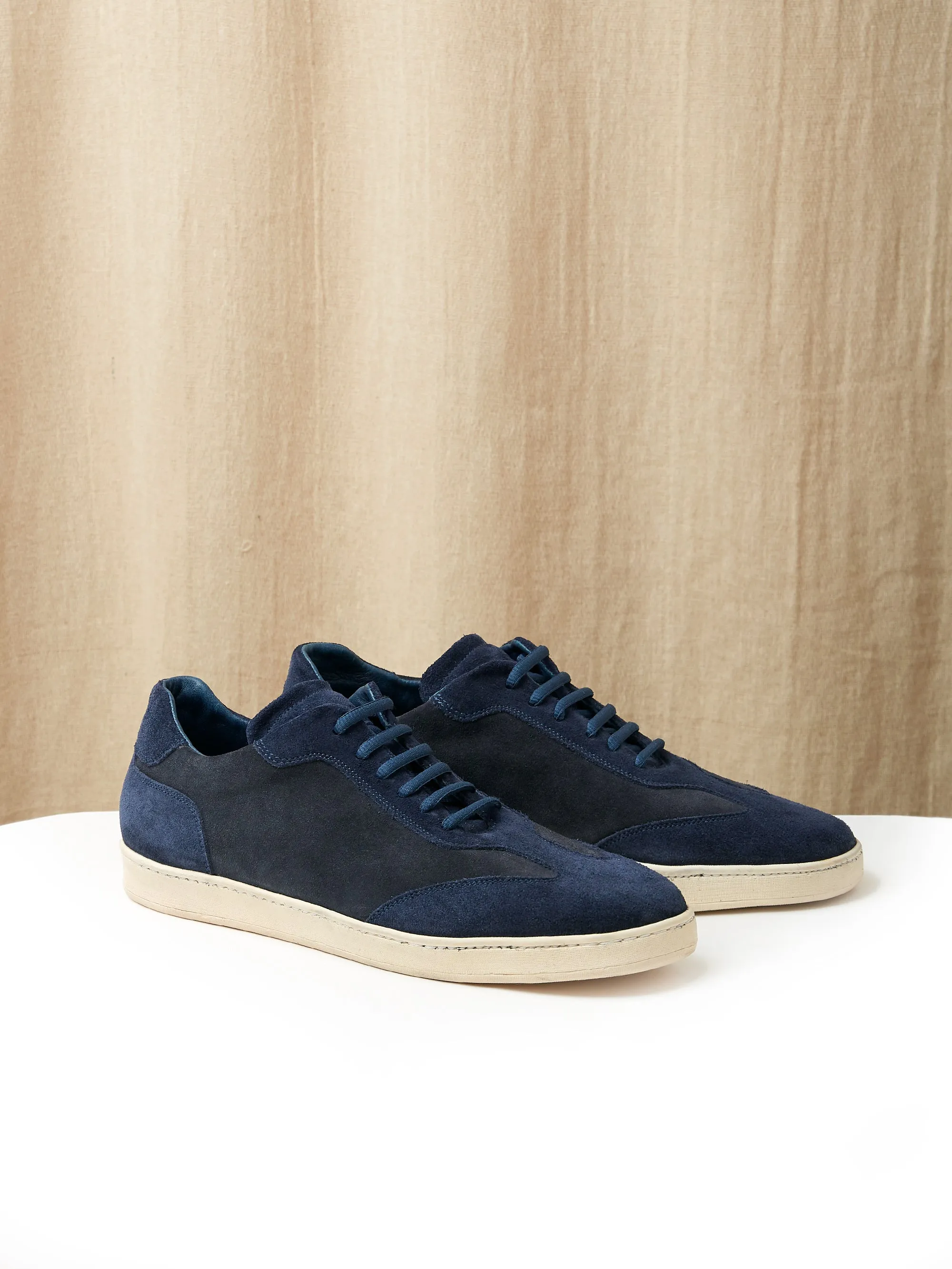 The Raf Sneaker in Two Tone Midnight & Navy Suede