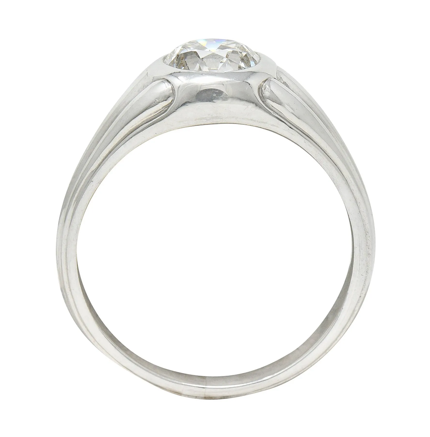 Tiffany & Co. Art Deco 1.50 CTW Diamond Platinum Men's Vintage Engagement Ring