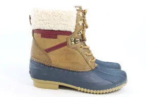 Tommy Hilfigeer Rian Women's Navy/Brown Boots 7M(ZAP19200)