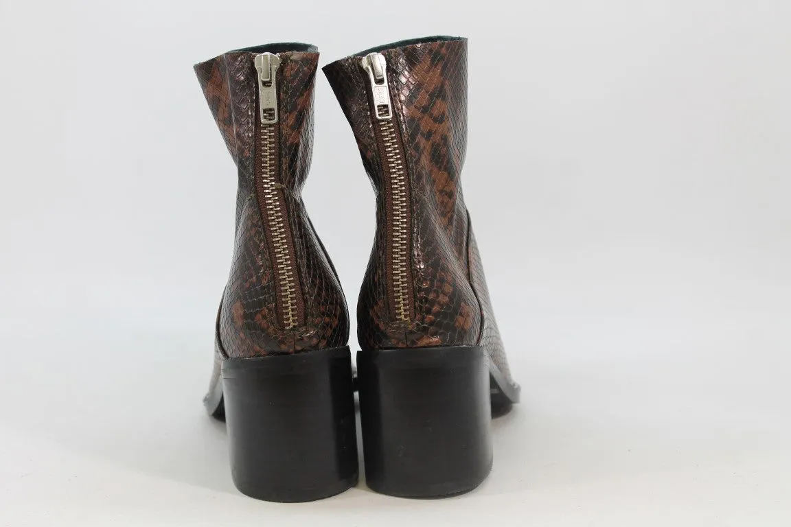 Treasure & Bond Farrah Women's Snake Brown Boots 6.5M(ZAP13226)