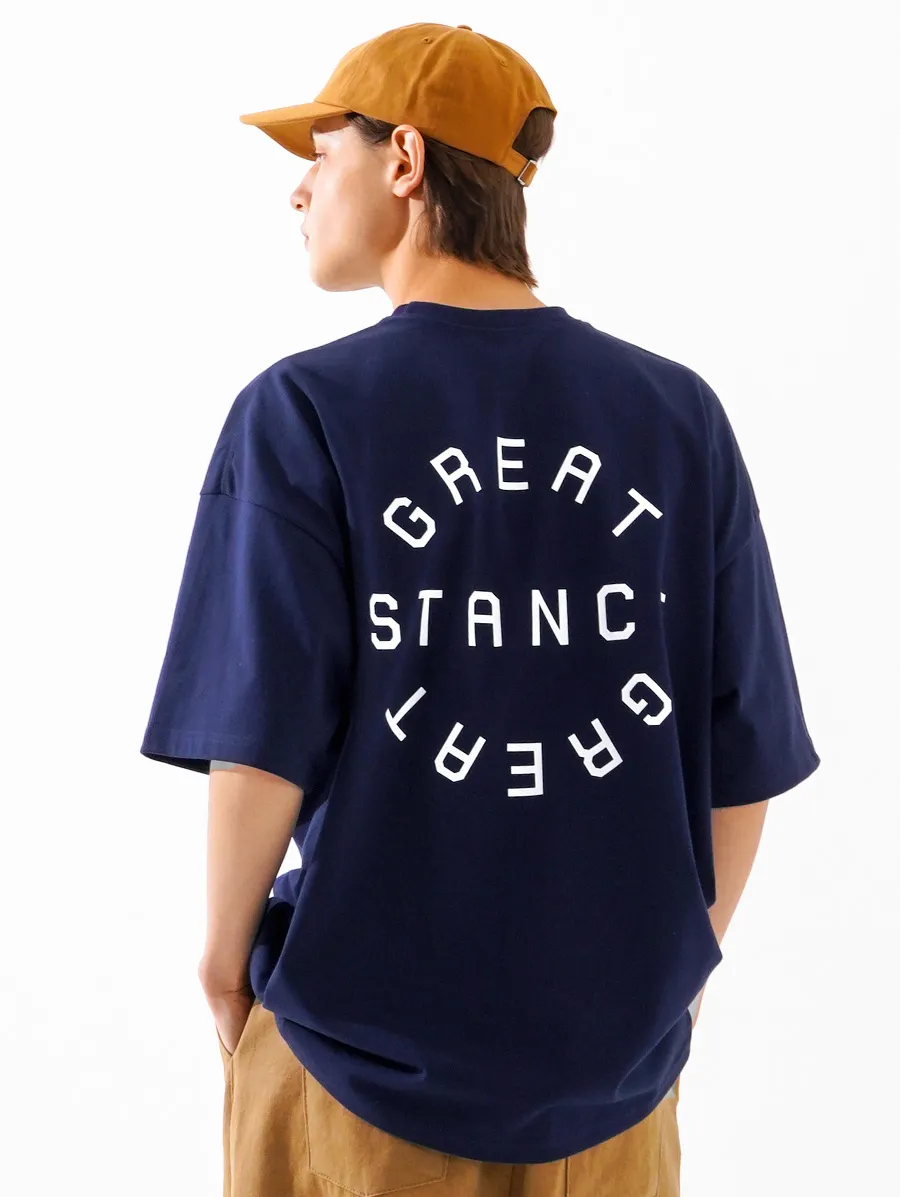 TWN  |Crew Neck Unisex Street Style Cotton Short Sleeves Logo