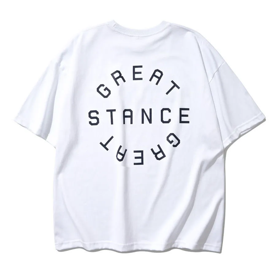 TWN  |Crew Neck Unisex Street Style Cotton Short Sleeves Logo