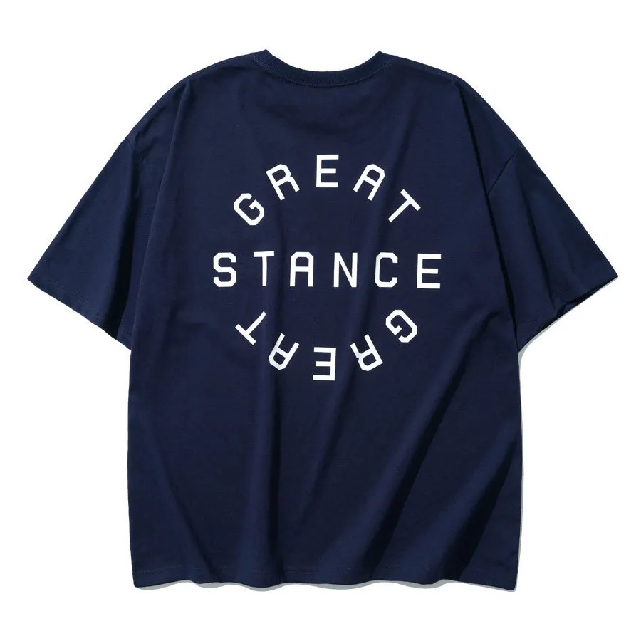 TWN  |Crew Neck Unisex Street Style Cotton Short Sleeves Logo