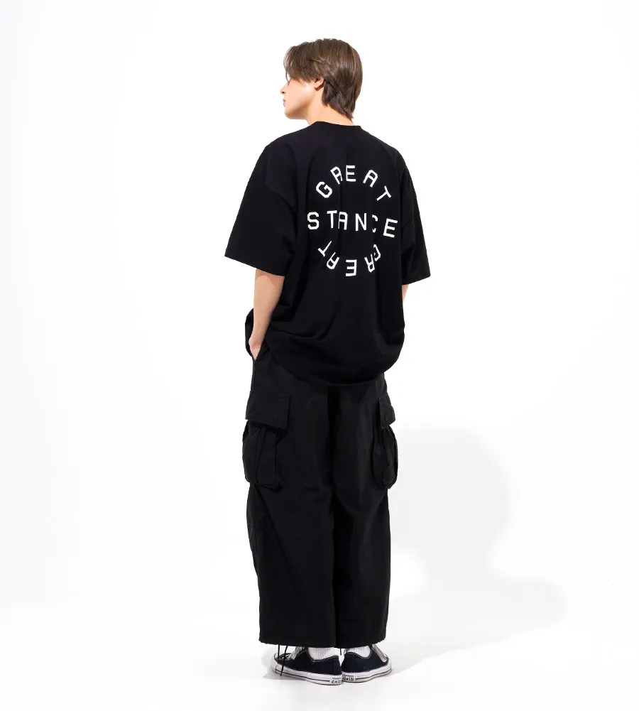 TWN  |Crew Neck Unisex Street Style Cotton Short Sleeves Logo