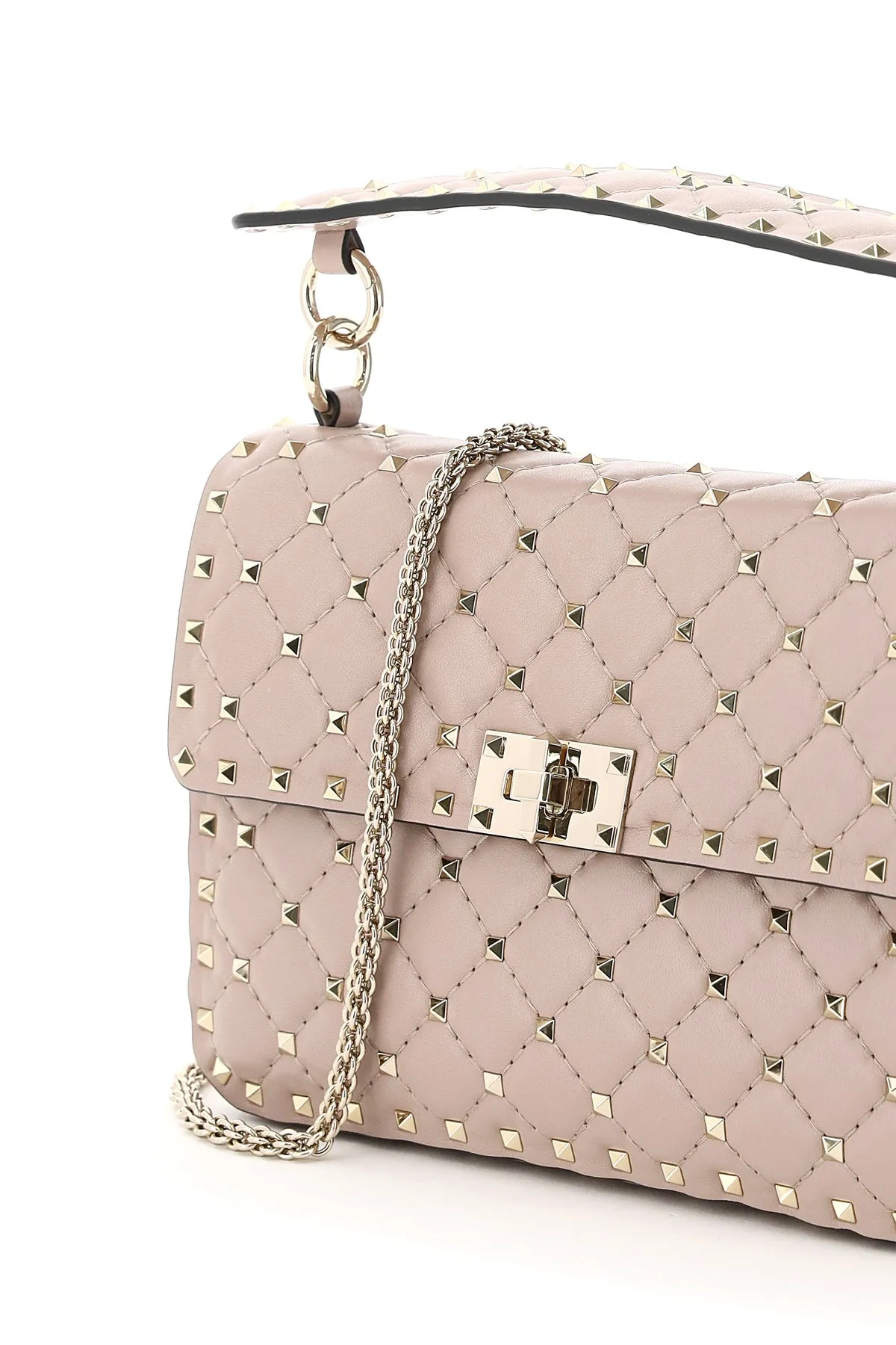 Valentino Garavani Rockstud Foldover Top Shoulder Bag