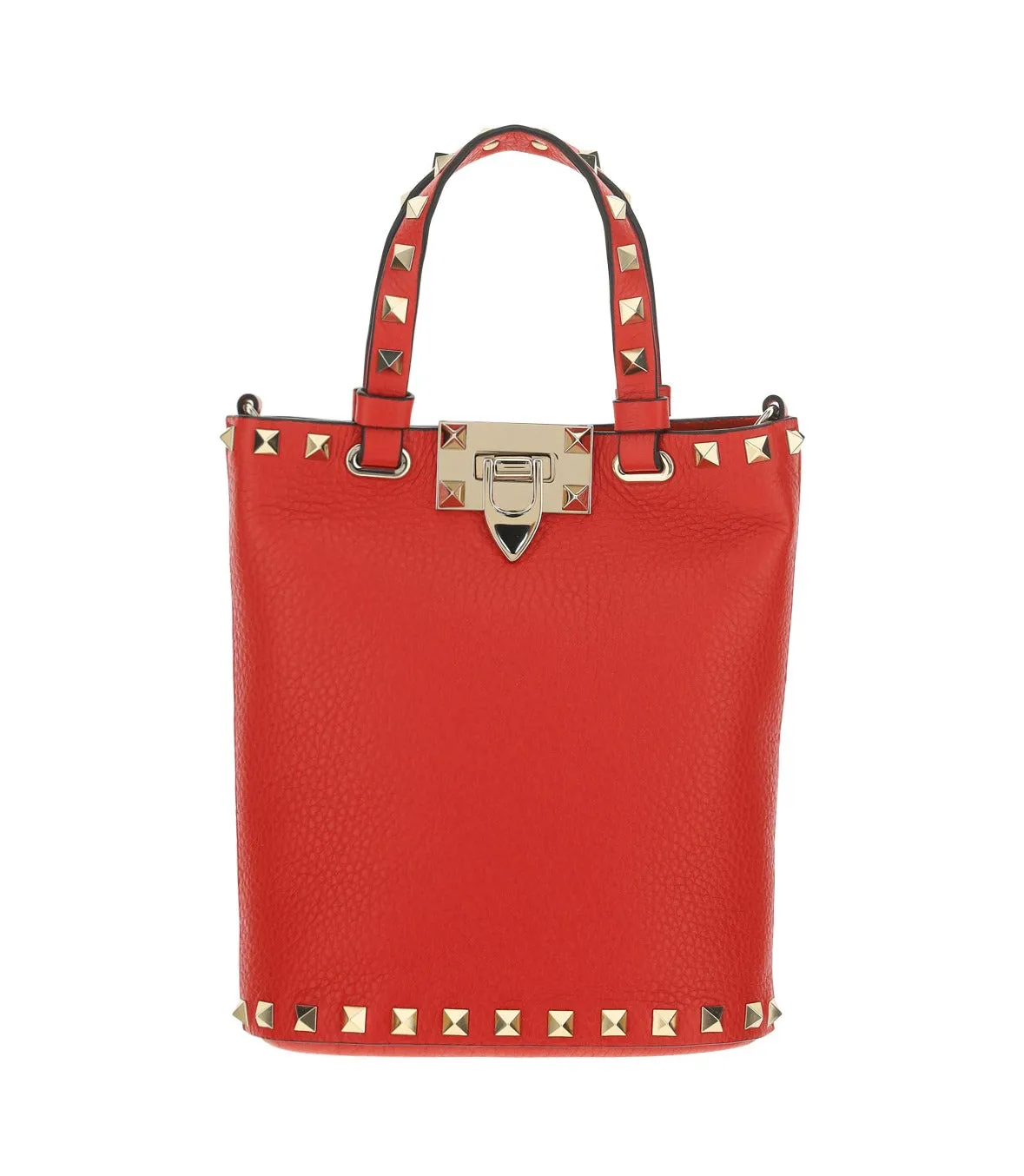 Valentino Garavani Rockstud Logo Detailed Tote Bag