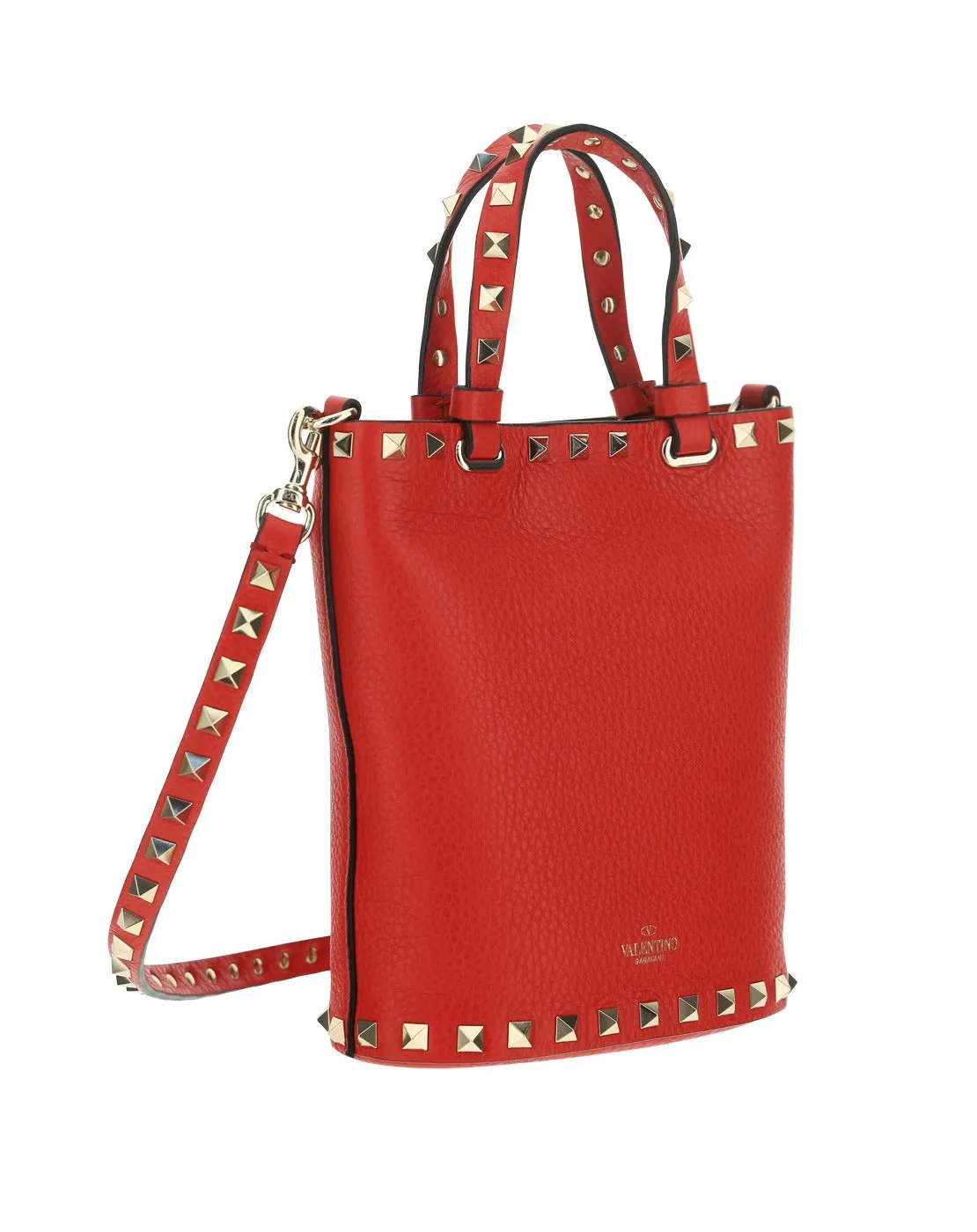 Valentino Garavani Rockstud Logo Detailed Tote Bag