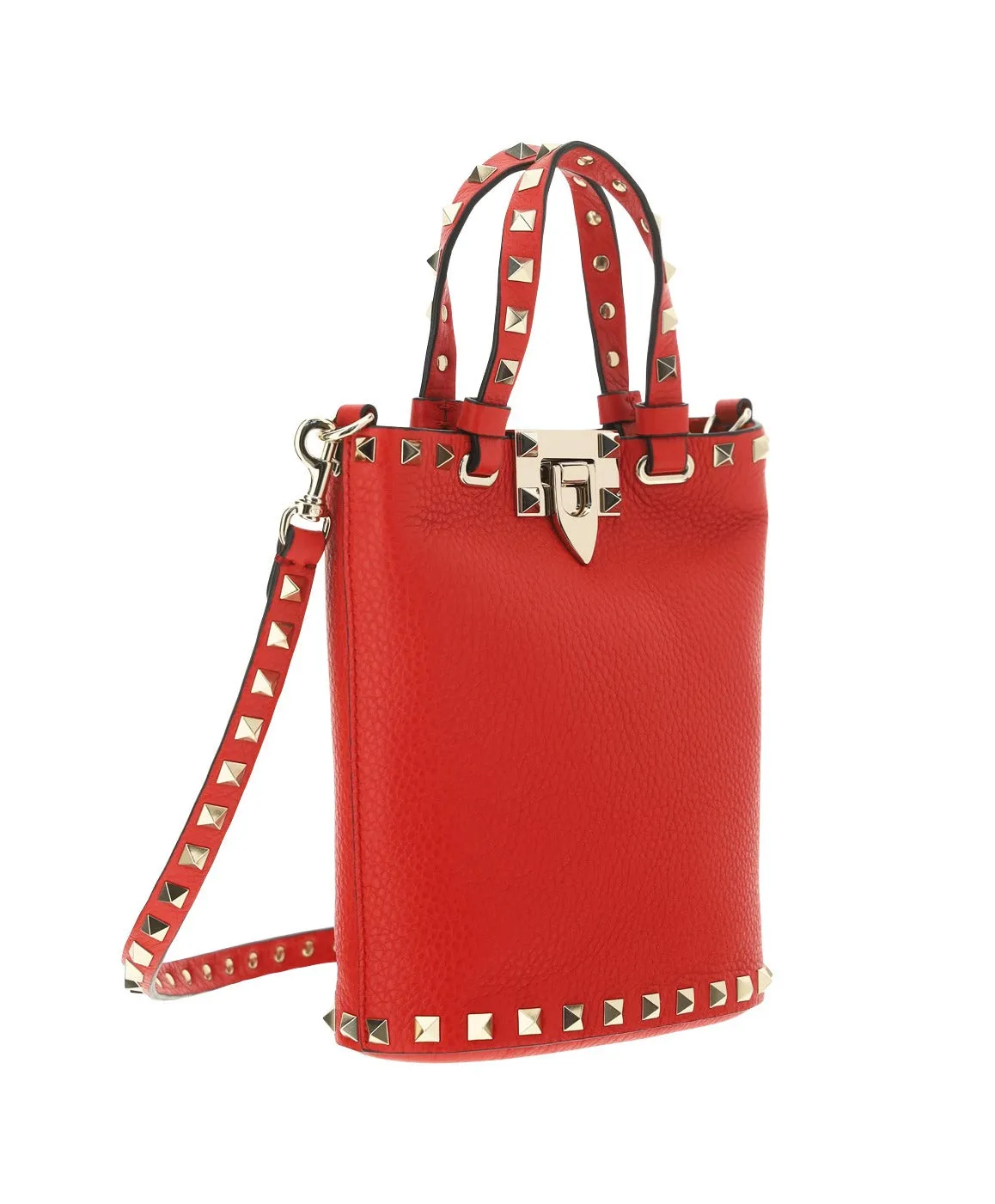 Valentino Garavani Rockstud Logo Detailed Tote Bag