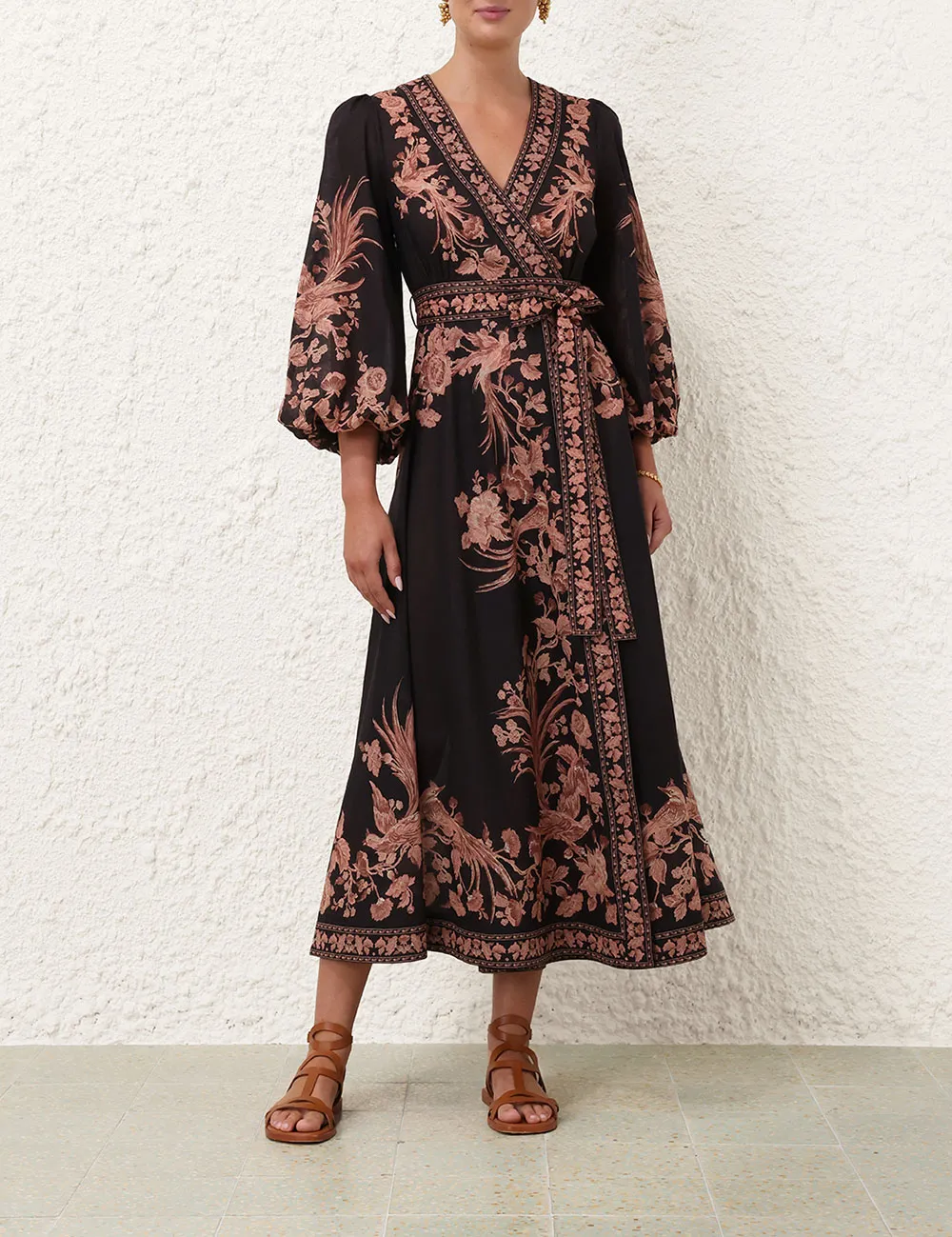 Waverly Wrap Midi Dress