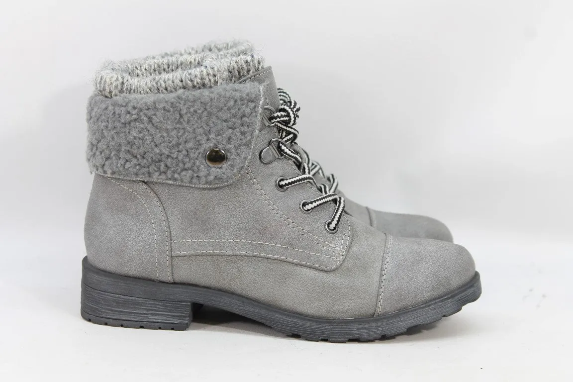 White Mountain Sandro Women's Grey Boots 6M(ZAP18300)