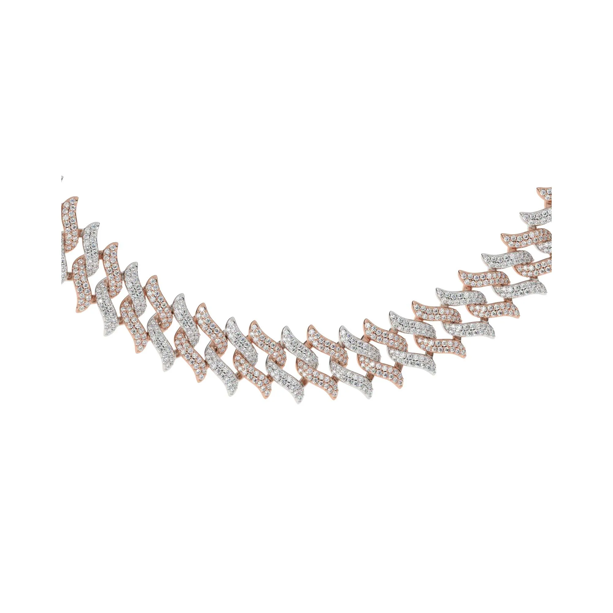 Women's Diamond Spiked Laurel Cuban Link Chain