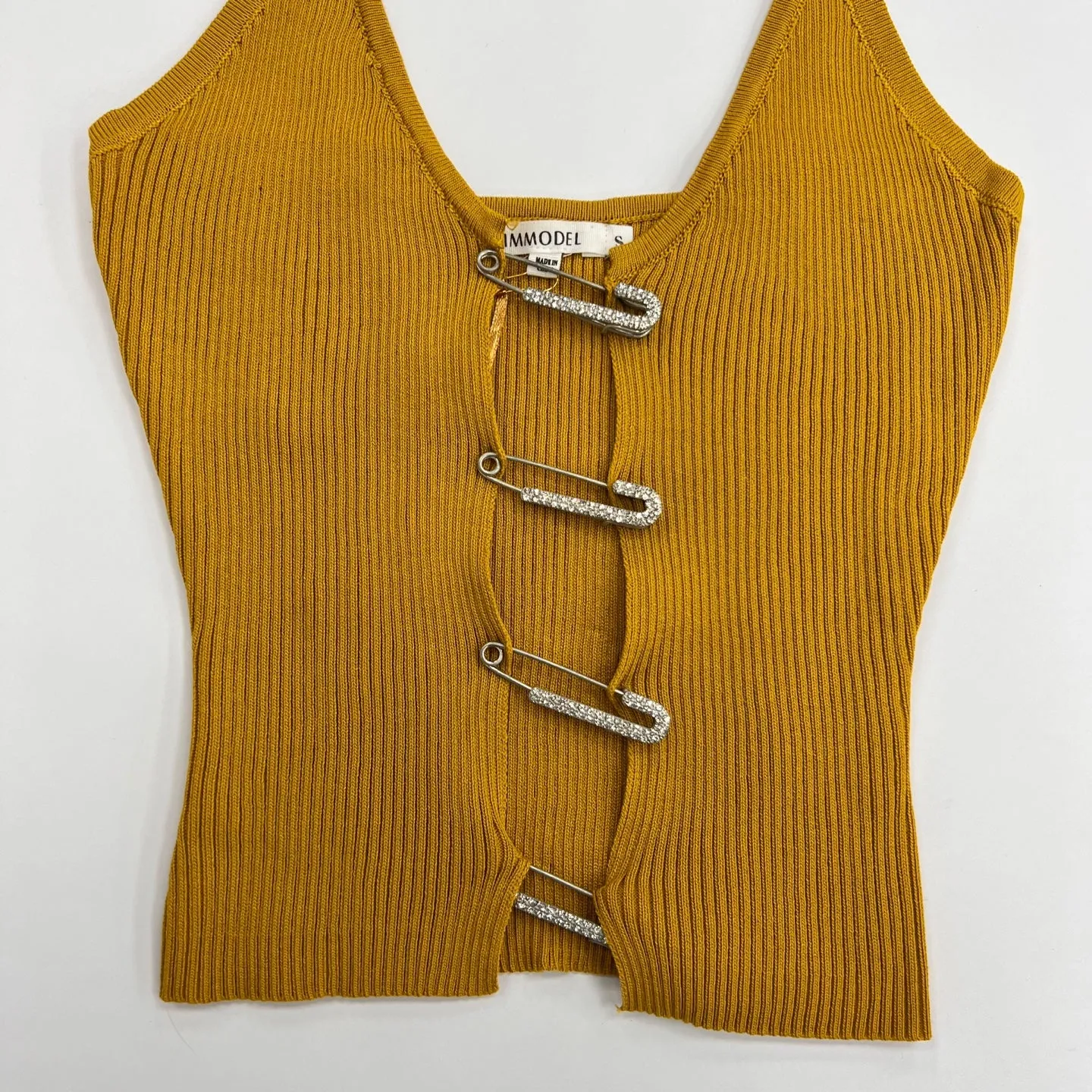 Women's Spaghetti Strap Pin Crop Top