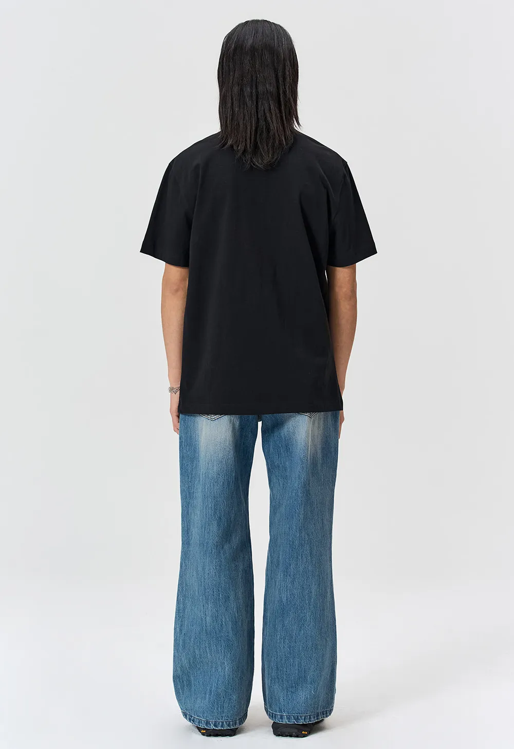 WOOALONG  |Crew Neck Unisex Street Style Plain Cotton Short Sleeves